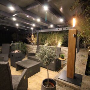 Oak torch - Motif: Life sayings 1 – 31 motifs to choose from – Decoration for home & garden – Gift idea with heart – Outdoor wooden torch