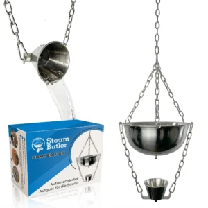Original Steam Butler - Automatic sauna infusion for home saunas / garden saunas - Material: Stainless steel - Infinitely adjustable