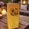 Personalized oak garden torch – Handmade oil torch 20 cm – with custom engraving for Valentine's Day – Romantic gift