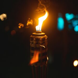 Gartenfackel mit Gravur